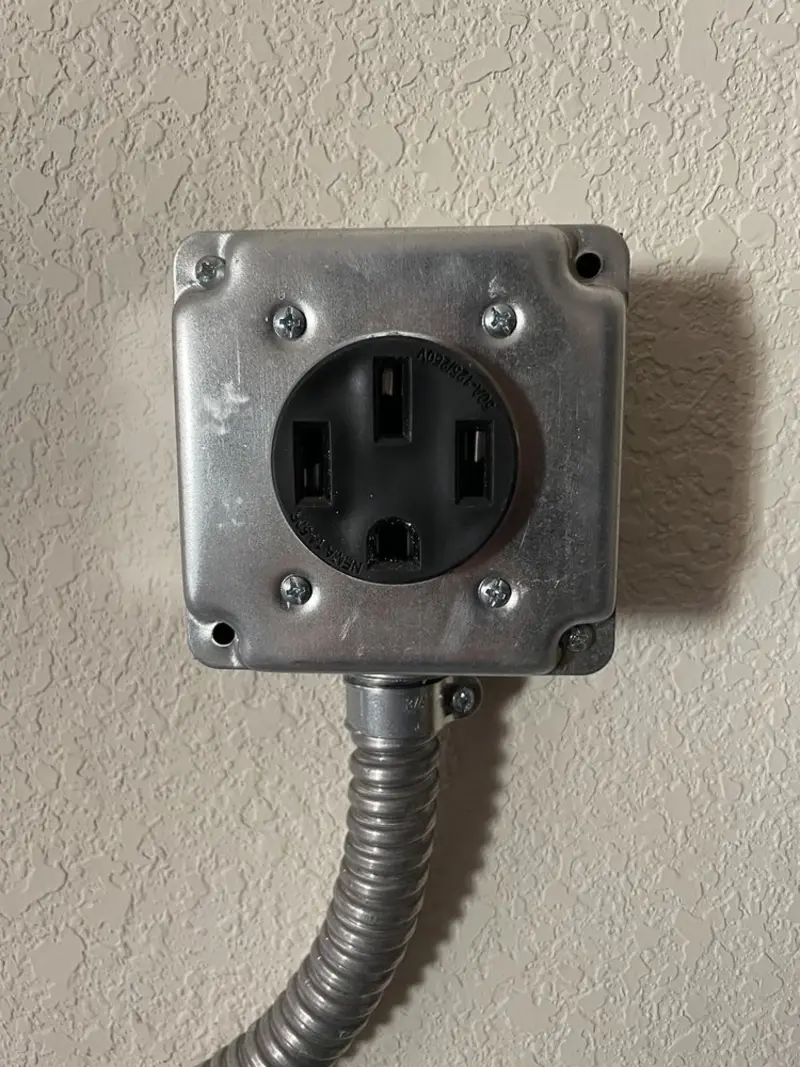 NEMA 14-50 outlet installed for Electrical Panel Upgrade in Etowah